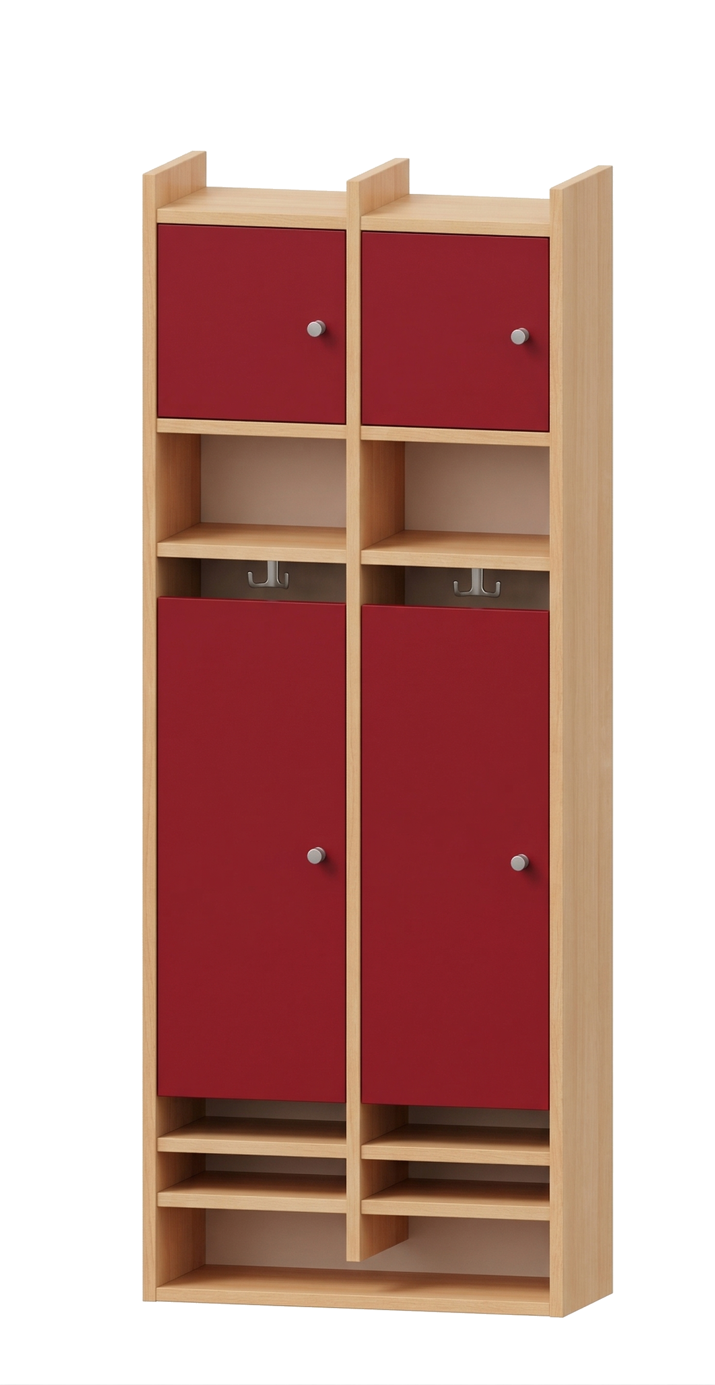 Spindgarderobe | 2 Plätze und Türen links | 62 x 161 x 25 cm
