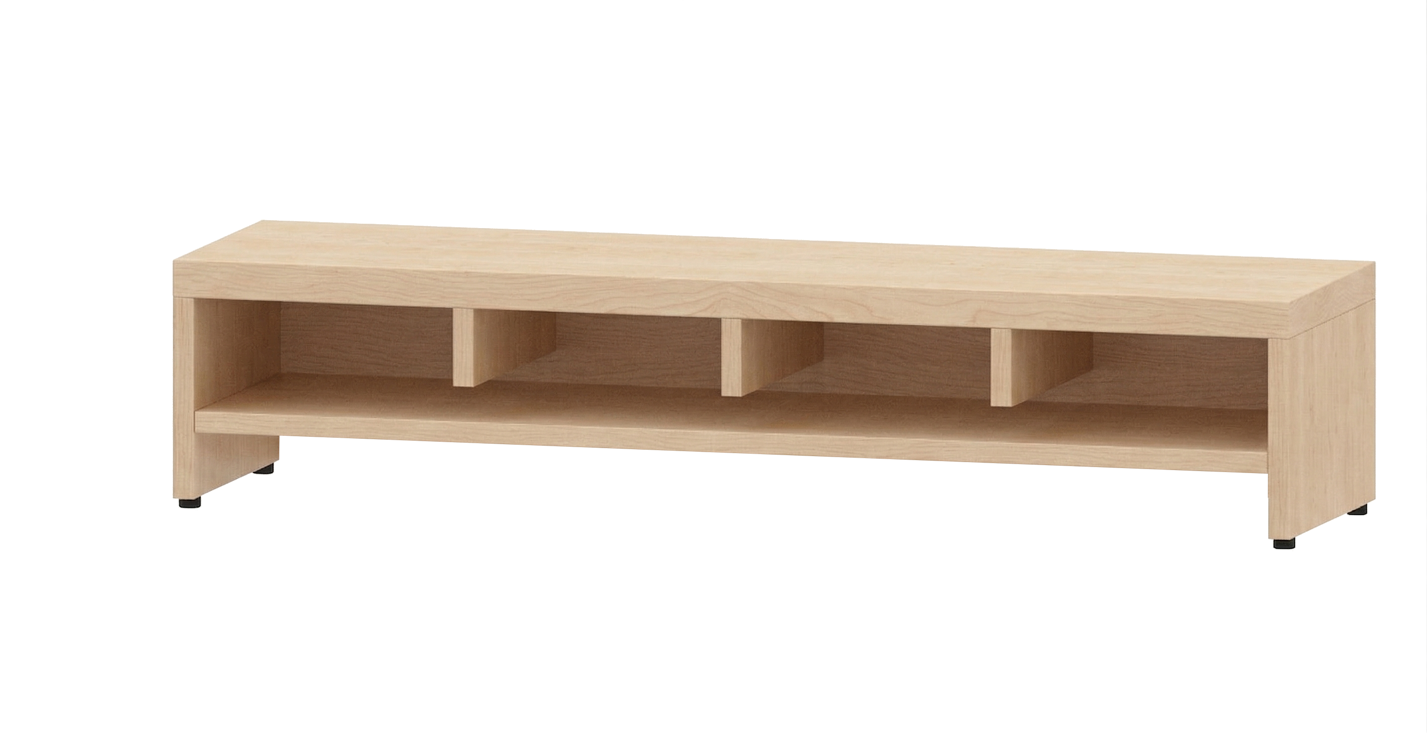 Garderobenbank | 4 Fächer -  Basic | 122 x 26 x 33 cm