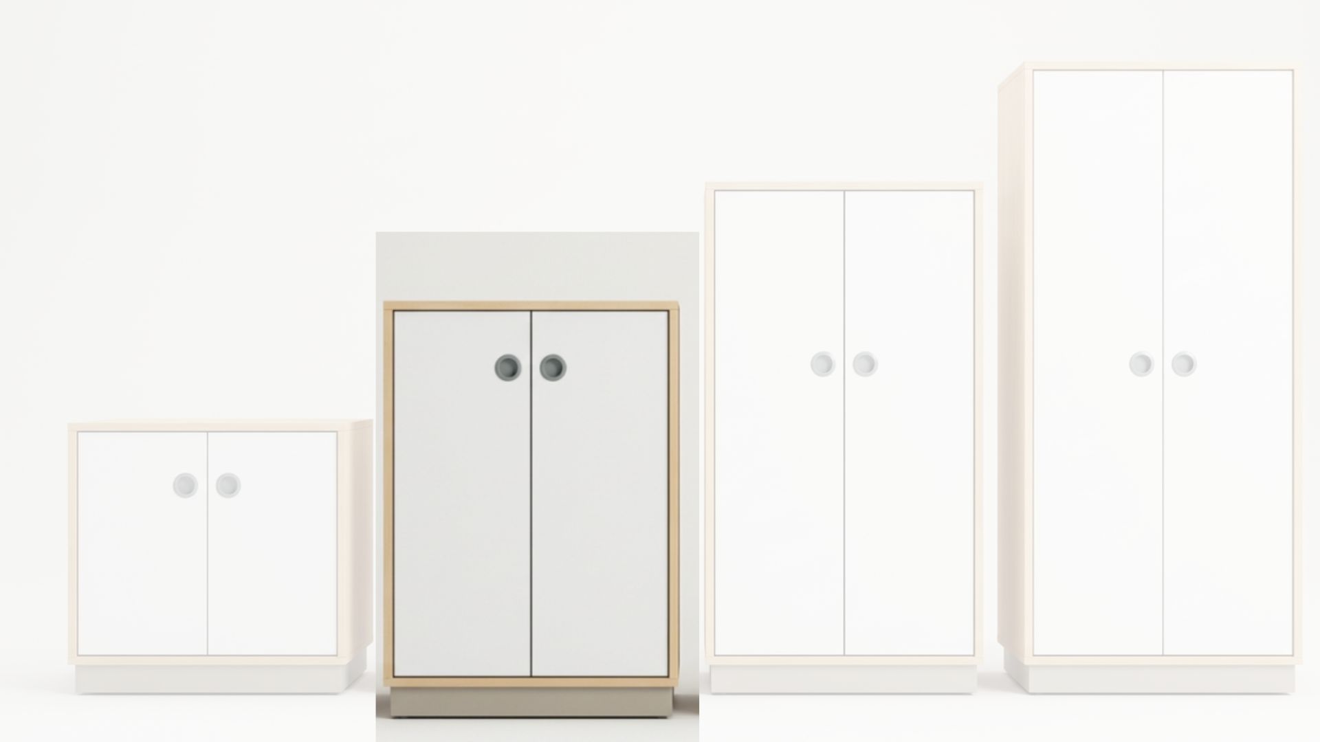 Schrank | 2-türig geschlossen, 3 OH - Smart | 80 x 121 x 40 cm