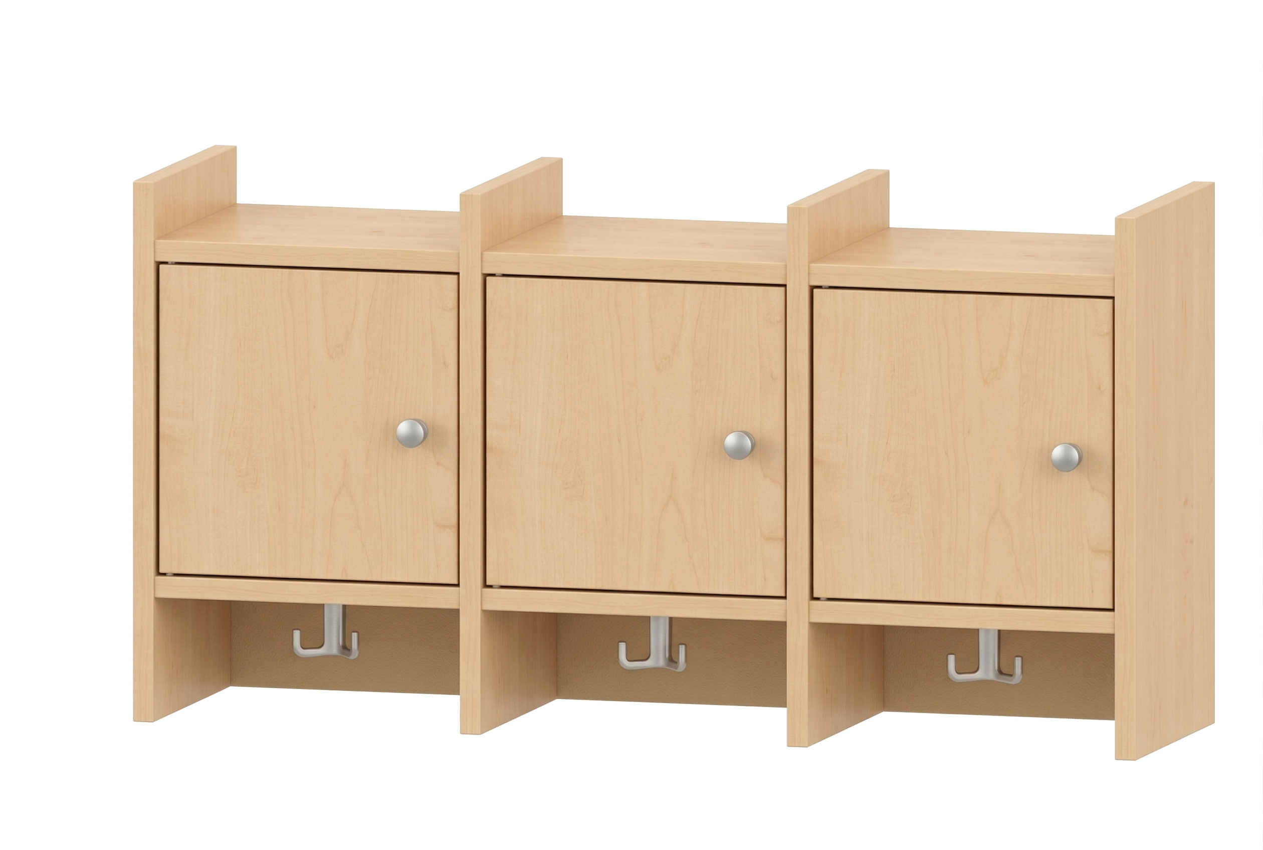 Garderobenablage | 3 Plätze und Tür links -  basic | 92 x 48 x 25 cm