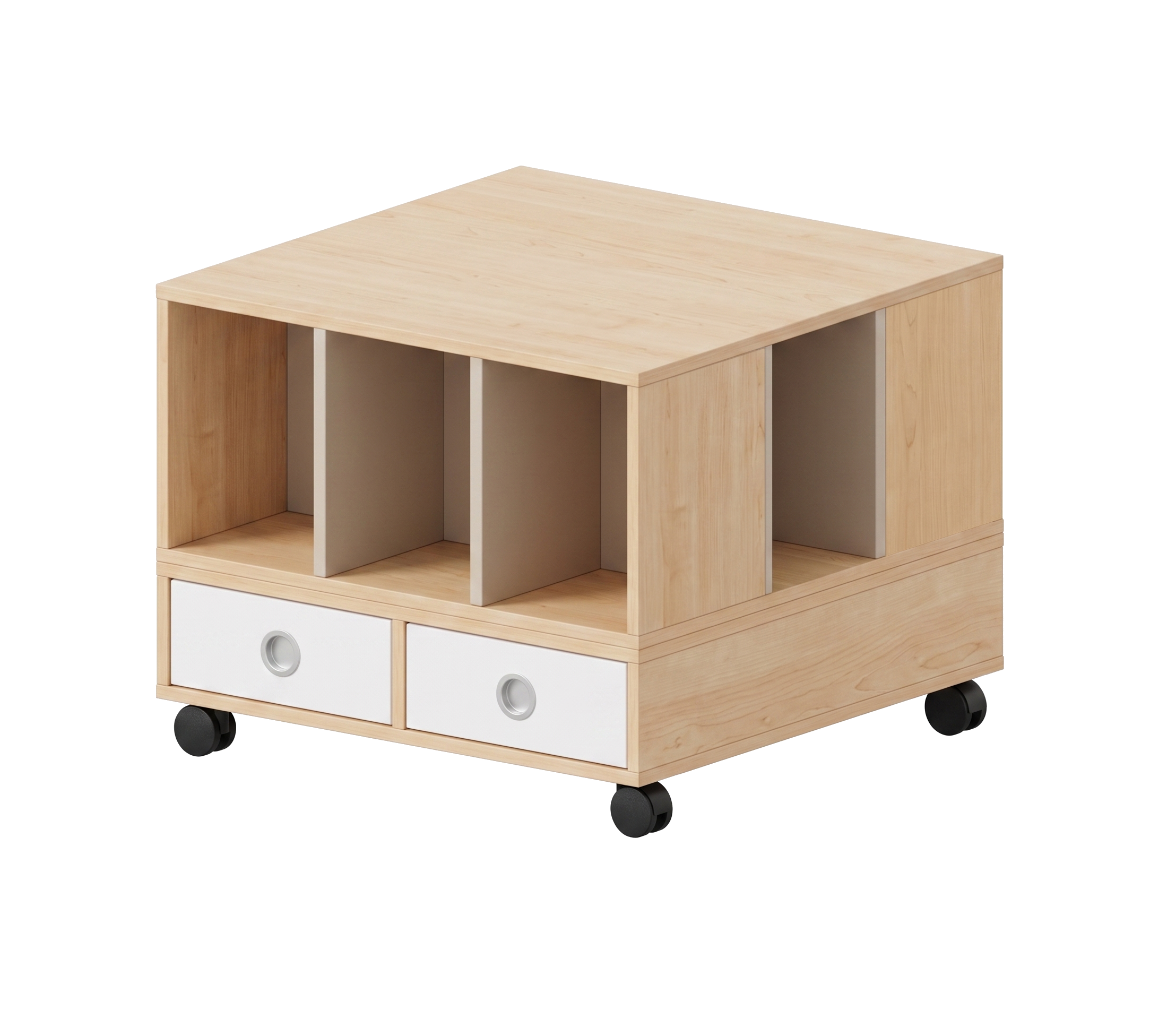 Bücherregal | mit wechseloffenen Fächern und Schubladen - basic  | 80 x 65 x 80 cm