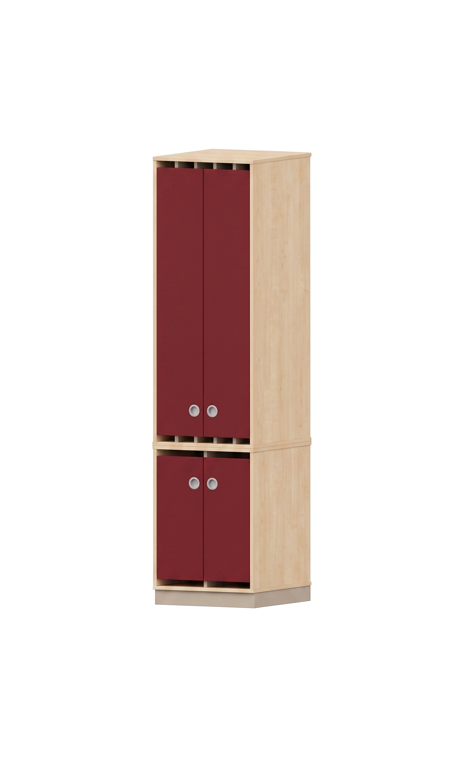 Bettzeugschrank Set | 6 Bettzeugfächer, 5 Liegepolsterfächer, geschlossen | 59 x 235 x 67 cm