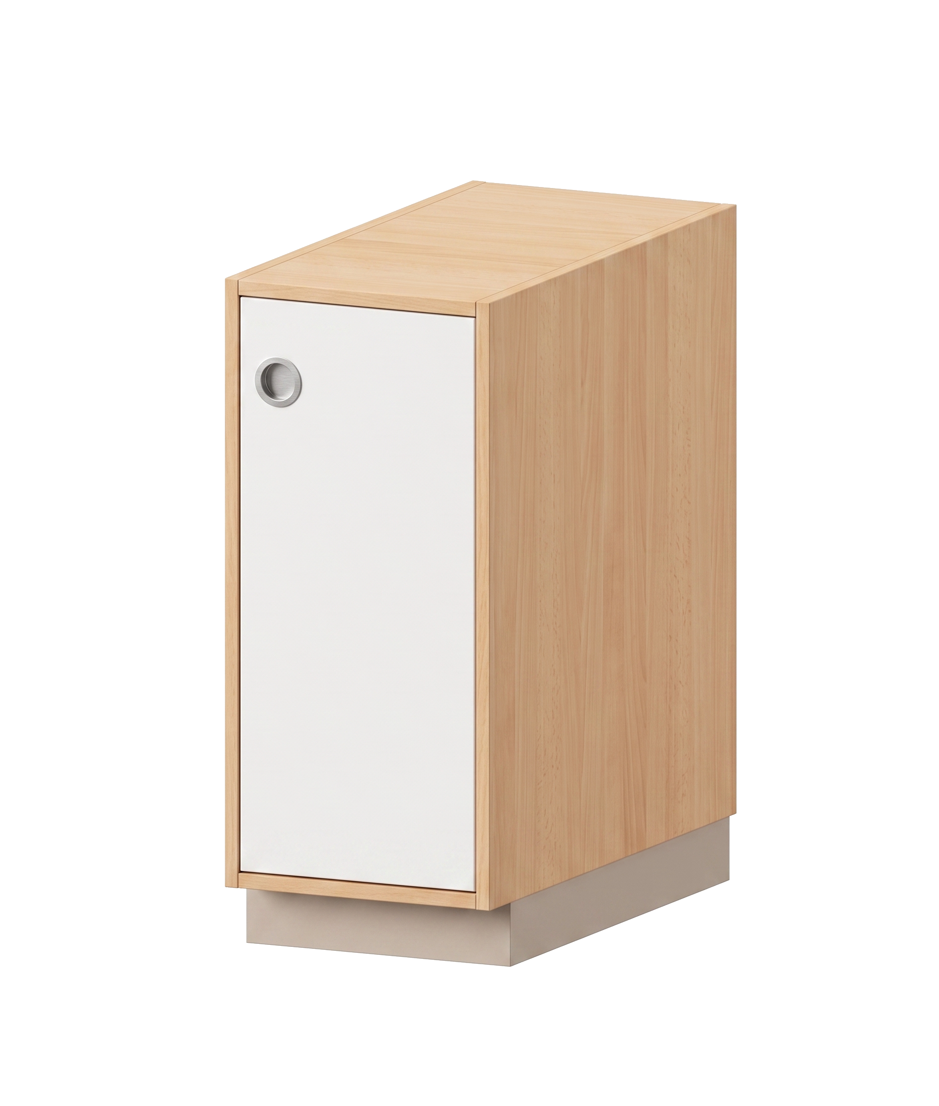 Modul für Wickelanlage | geschlossen mit Tür rechts und 3 Fachböden | 36 x 84 x 70 cm