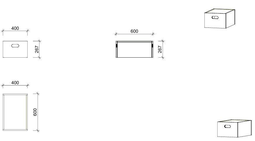 Podestmodul | quadratisch 6060 -  mittel | 40 x 27 x 60 cm