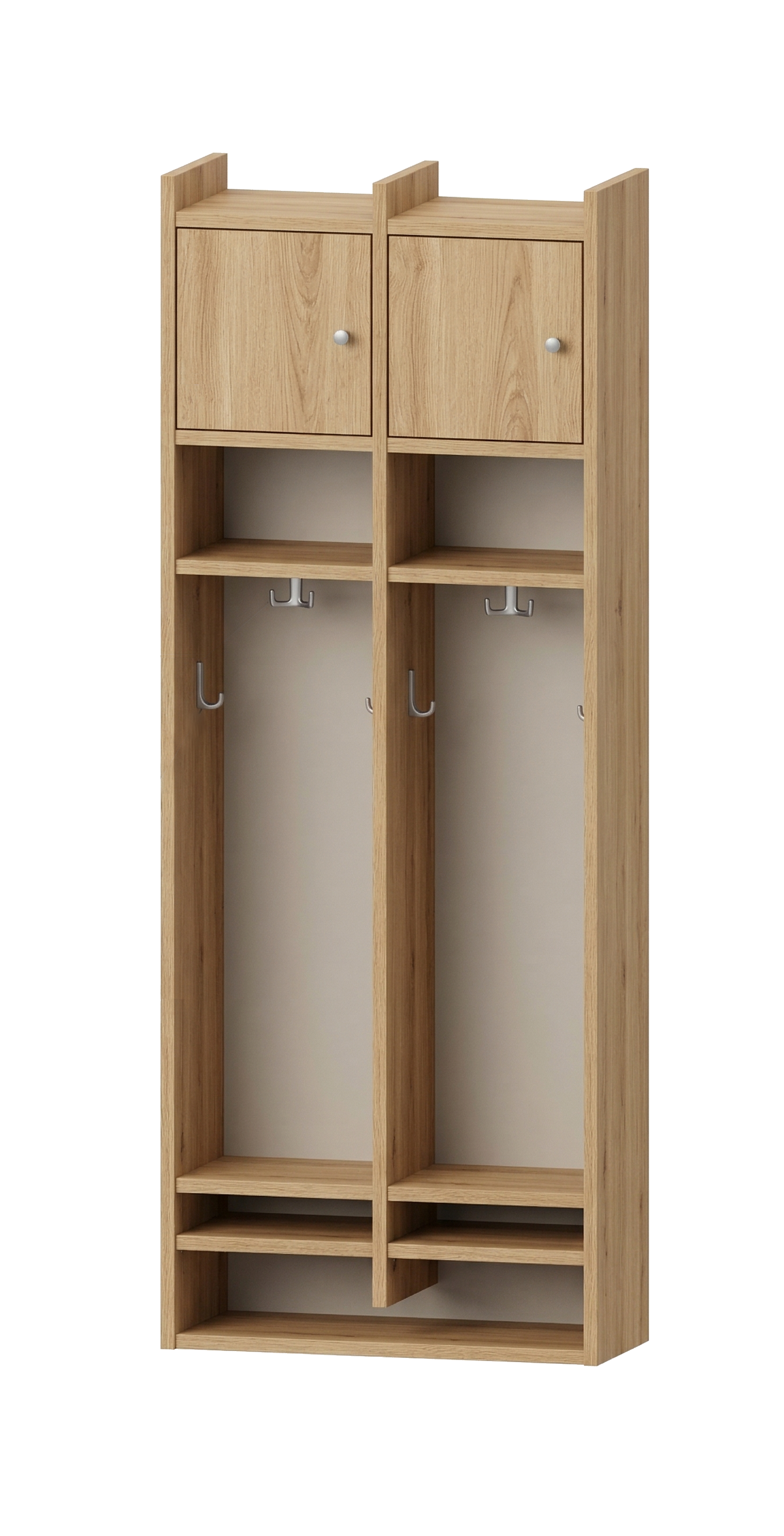 Spindgarderobe | 2 Plätze und Tür links - Smart | 62 x 161 x 25 cm