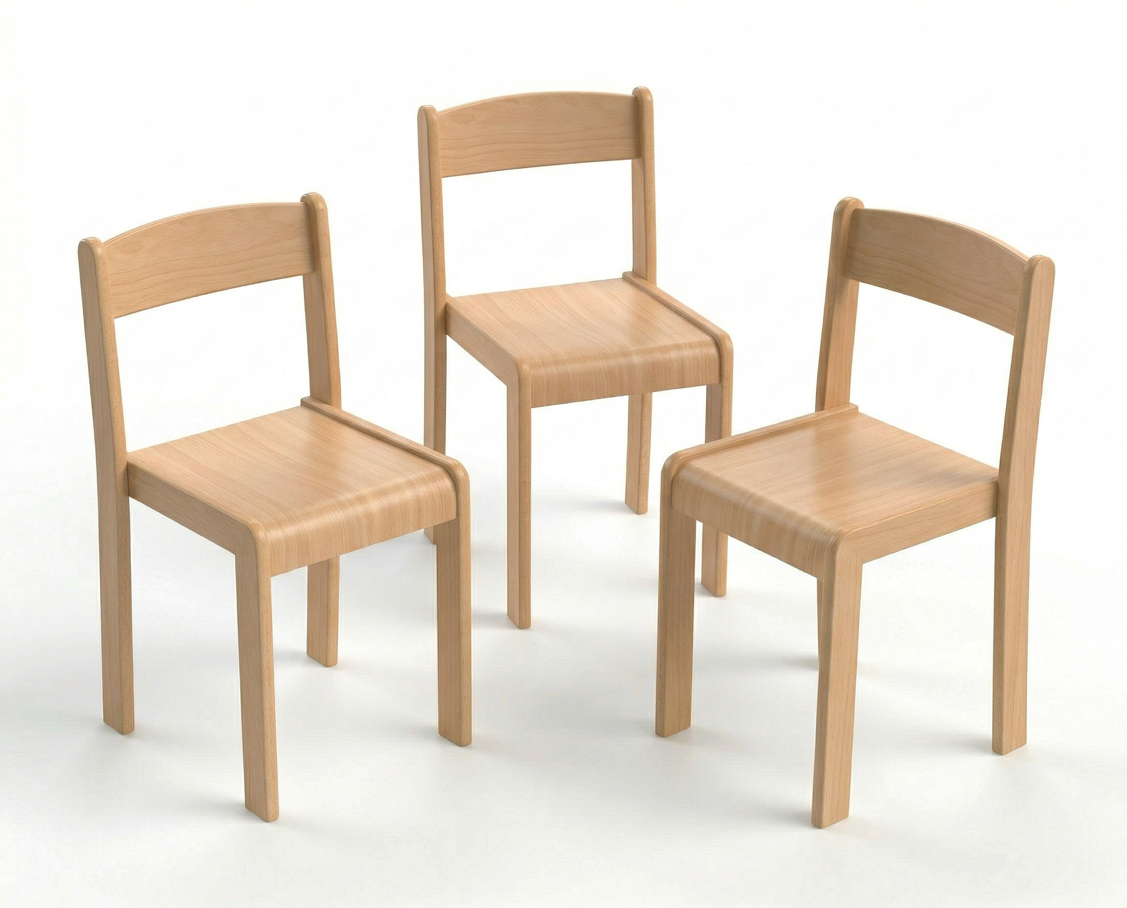 Stuhl | Vigo 26 - Sitz HPL buche - Vollholz Buche | 34 x 26 x 25 cm