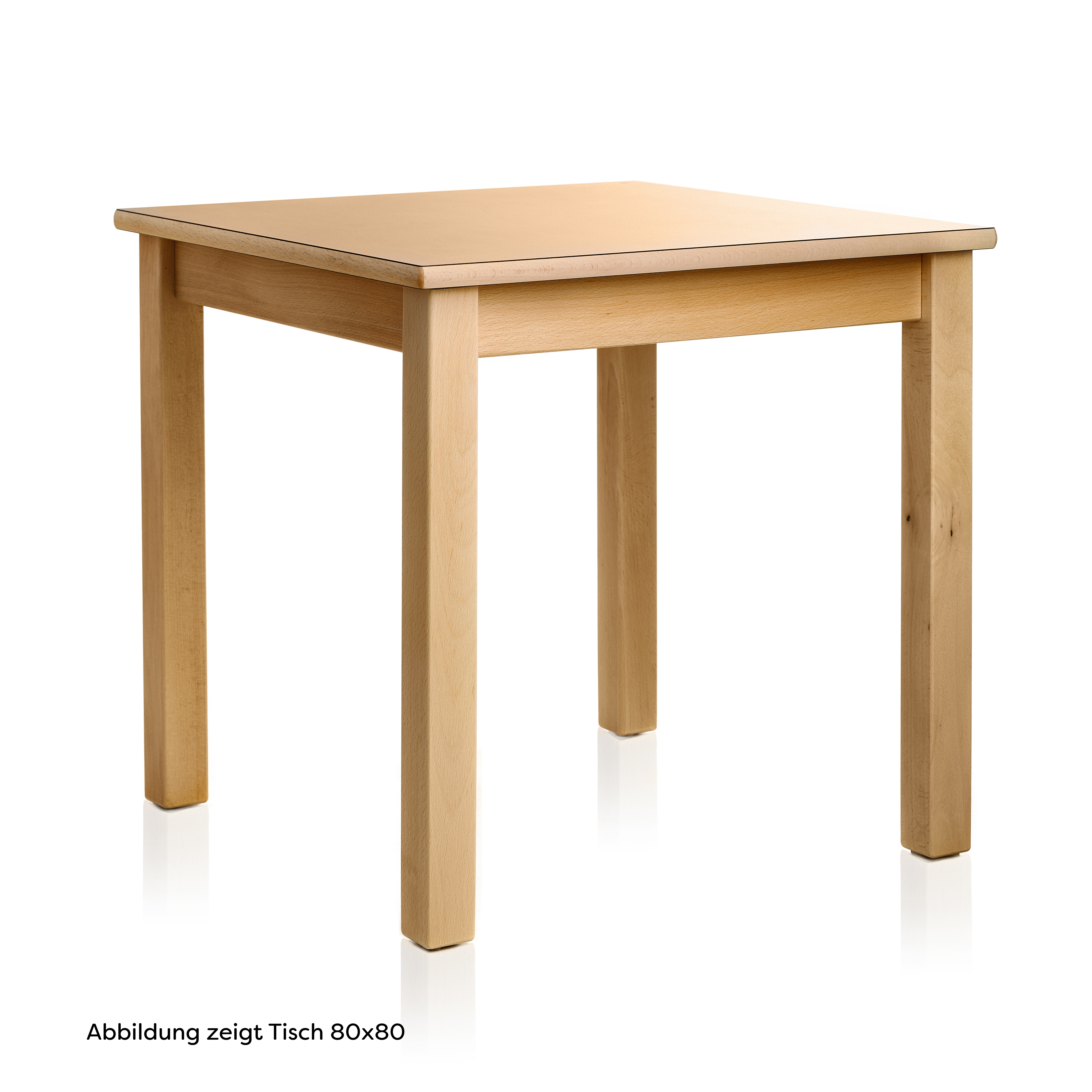 Tisch | rechteckig - HPL und Vollholz Buche  | 120 x 46 x 60 cm